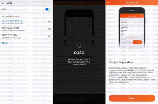 cosa,akıllı termostat,v4,kurulum,eşleştirme sorunu