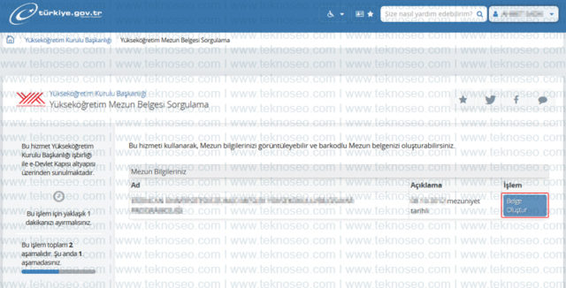 e-devlet,mezuniyet belgesi,üniversite,açık öğretim,lise