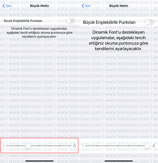 iphone,metin puntosu,yazı boyutu