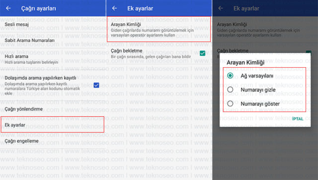 turkcell t80,arayan kimliği,numarayı gizle,numarayı göster