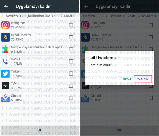 turkcell t80,uygulama kaldırma,toplu uygulama kaldırma