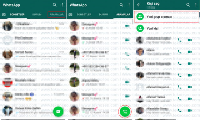 whatsapp,grup araması,görüntülü arama