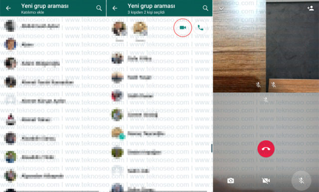 whatsapp,grup araması,görüntülü arama