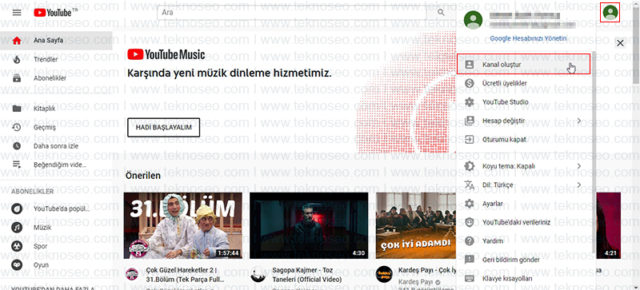 youtube,hesap,kanal,oluşturma
