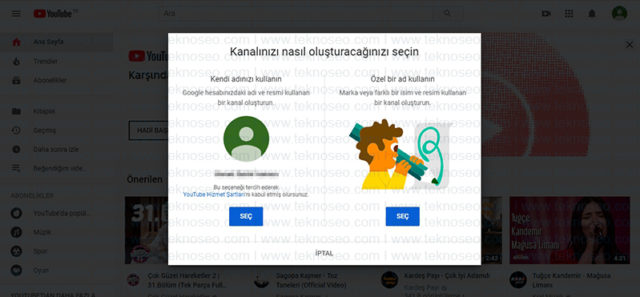 youtube,hesap,kanal,oluşturma
