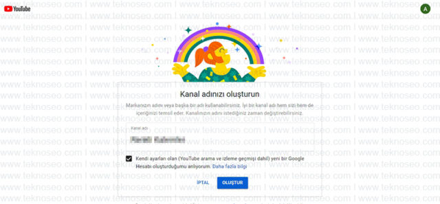 youtube,hesap,kanal,oluşturma