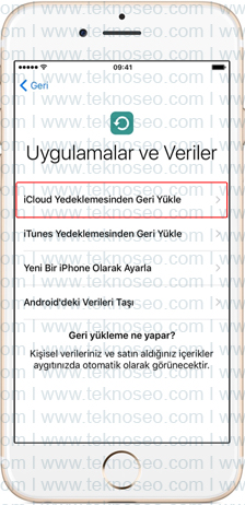 iphone,itunes,icloud,yedekleme,geri yükleme