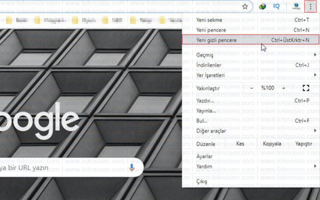 google chrome,gizli pencere,gizli sekme