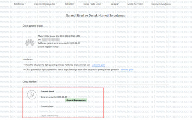 huawei,garanti sorgulama,imei