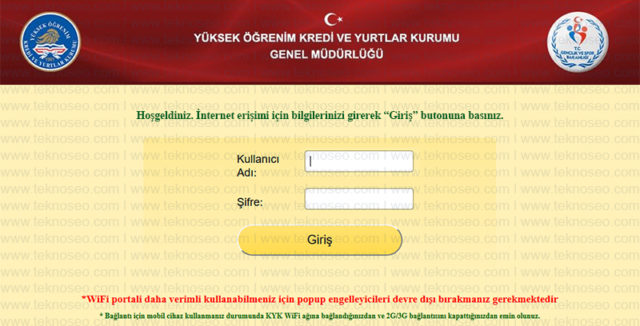 kyk wi-fi giriş,kyk wi-fi çıkış,bağlantı sorunu,ağ sorunu