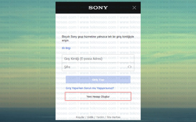 playstation,hesap açma,üyelik oluşturma
