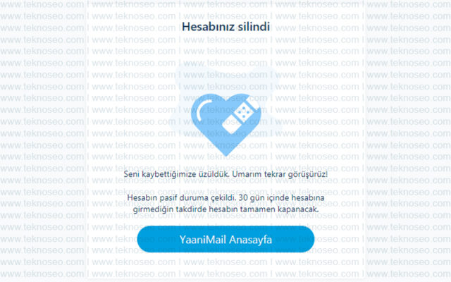 yaanimail,hesap silme,delete account,hesap silme linki