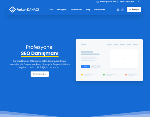 SEO Danışmanı Furkan Danacı ile Tanışın seo danışmanı